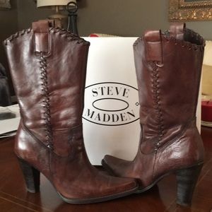 Steve Madden Saloon Rust Western Boots